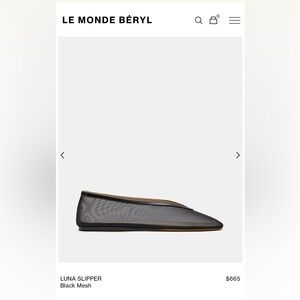 Le Monde Beryl Black Mesh Luna Slipper